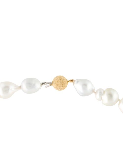 Necklace 18K Pearl Bead Strand Necklace