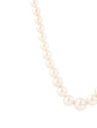 Necklace 10K Pearl Graduated Bead Strand Necklace