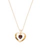 Necklace 14K Garnet Heart Pendant Necklace