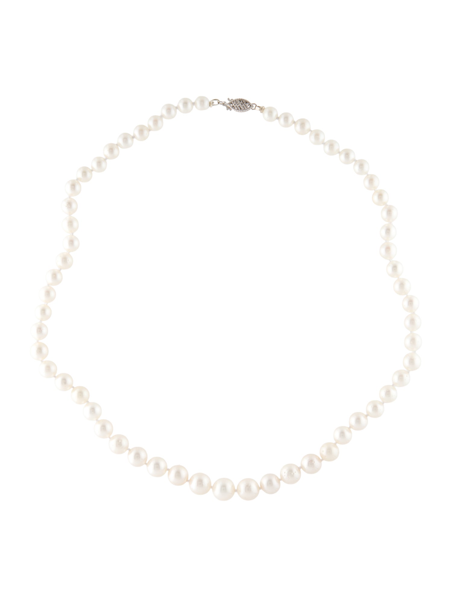 Necklace 14K Pearl Graduated Bead Strand