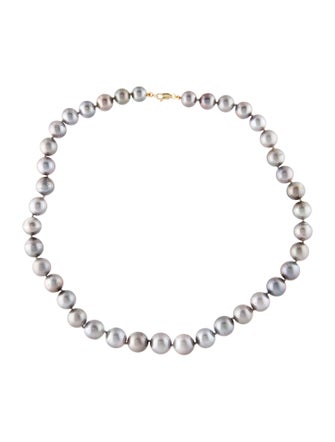 Necklace 14K Pearl Graduated Bead Strand Necklace