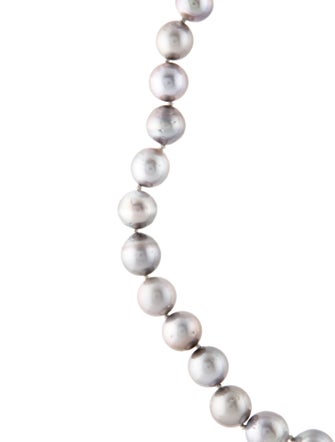 Necklace 14K Pearl Graduated Bead Strand Necklace