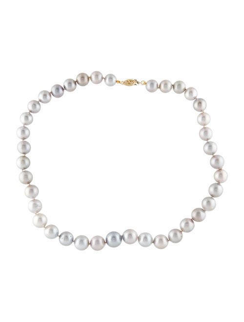 Necklace 14K Pearl Graduated Bead Strand Necklace