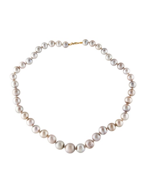 Necklace 14K Pearl Graduated Bead Strand Necklace