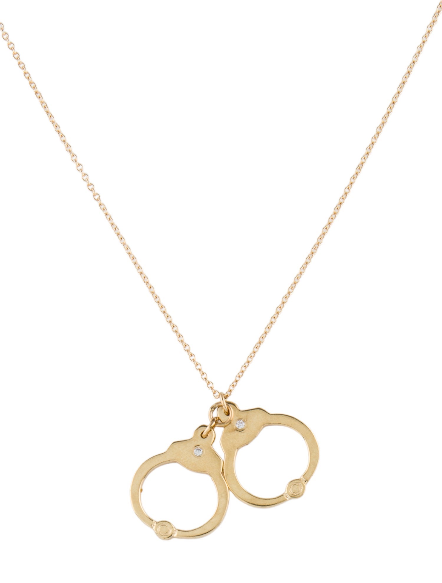 Necklace 14K Diamond Handcuff Pendant