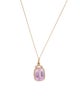 Necklace 14K 7.91ct Kunzite & Diamond Pendant Necklace