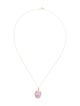 Necklace 14K 9.88ct Kunzite & Diamond Pendant Necklace