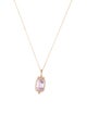 Necklace 14K 5.07ct Kunzite & Diamond Pendant Necklace