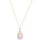Necklace 14K 5.16ct Kunzite & Diamond Pendant Necklace
