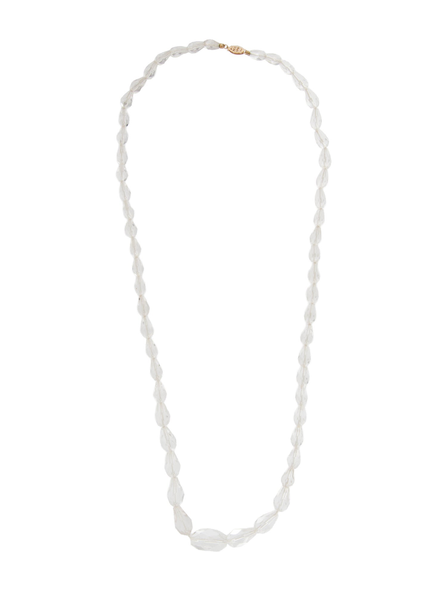 Necklace 14K Quartz Bead Strand