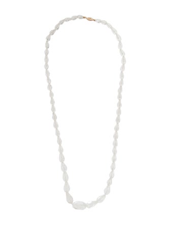 Necklace 14K Quartz Bead Strand Necklace