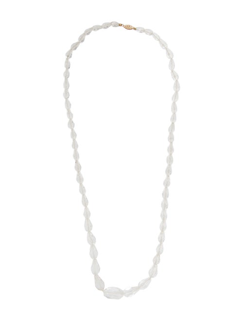 Necklace 14K Quartz Bead Strand Necklace