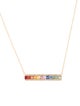 Necklace 14K 1.16ctw Sapphire, Ruby & Diamond Pendant Necklace