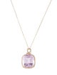 Necklace 14K 20.63ct Kunzite & Diamond Pendant Necklace