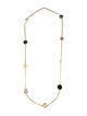 Necklace 18K Pearl, Dyed Pearl & Coin Station Necklace