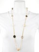 Necklace 18K Pearl, Dyed Pearl & Coin Station Necklace