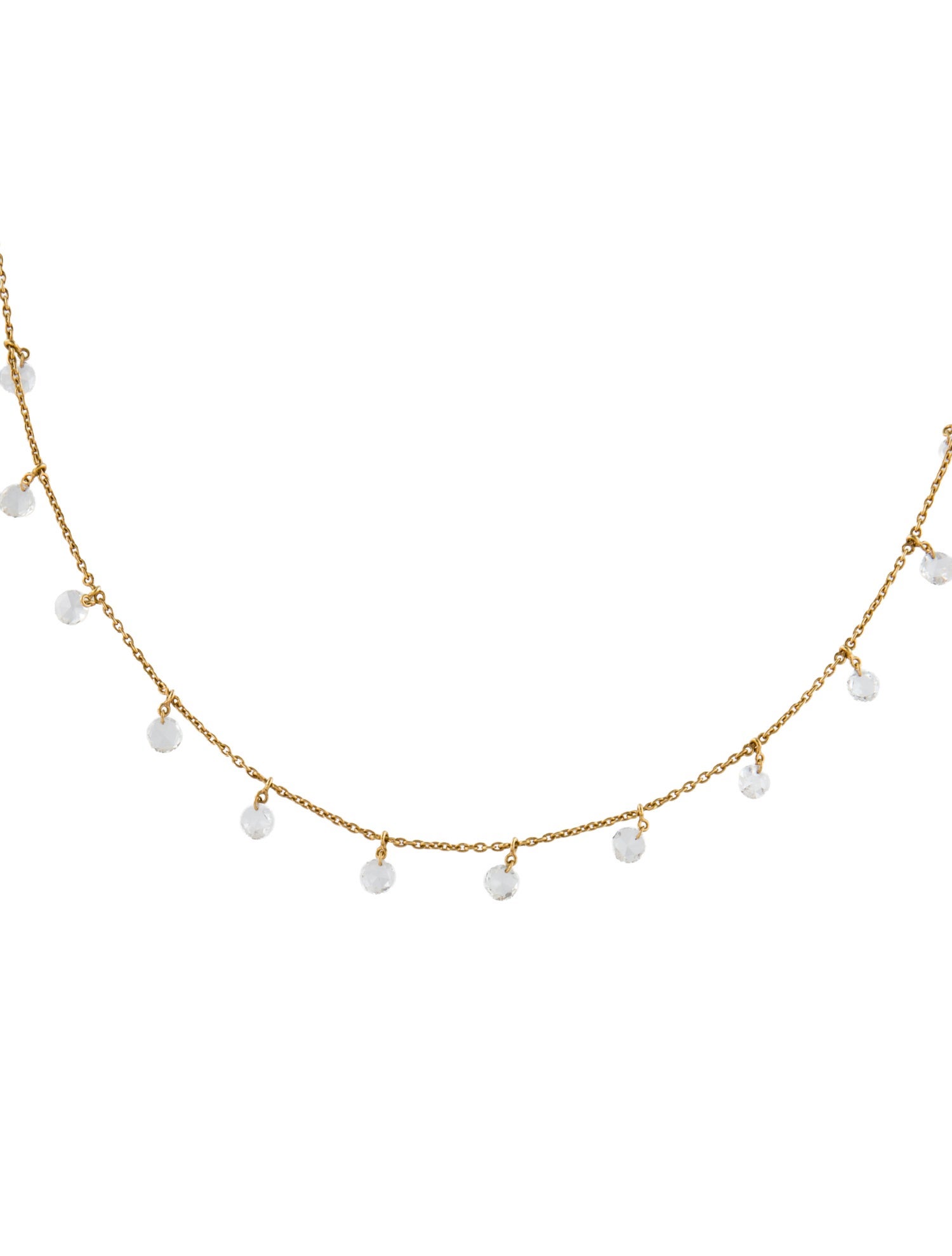 Necklace 18K Diamond Station Necklace