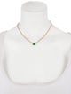 Necklace 18K 2.05ct Emerald & Diamond Pendant Necklace