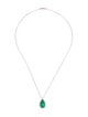 Necklace 18K 3.60ct Emerald & Diamond Pendant Necklace