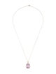 Necklace 14K 10.88ct Kunzite & Diamond Pendant Necklace