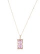 Necklace 14K 5.50ct Kunzite & Diamond Pendant Necklace