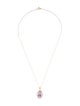 Necklace 14K 7.80ct Kunzite & Diamond Pendant Necklace
