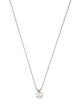 Necklace 14K Pearl & Diamond Pendant Necklace