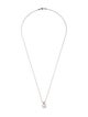 Necklace 14K Pearl & Diamond Pendant Necklace