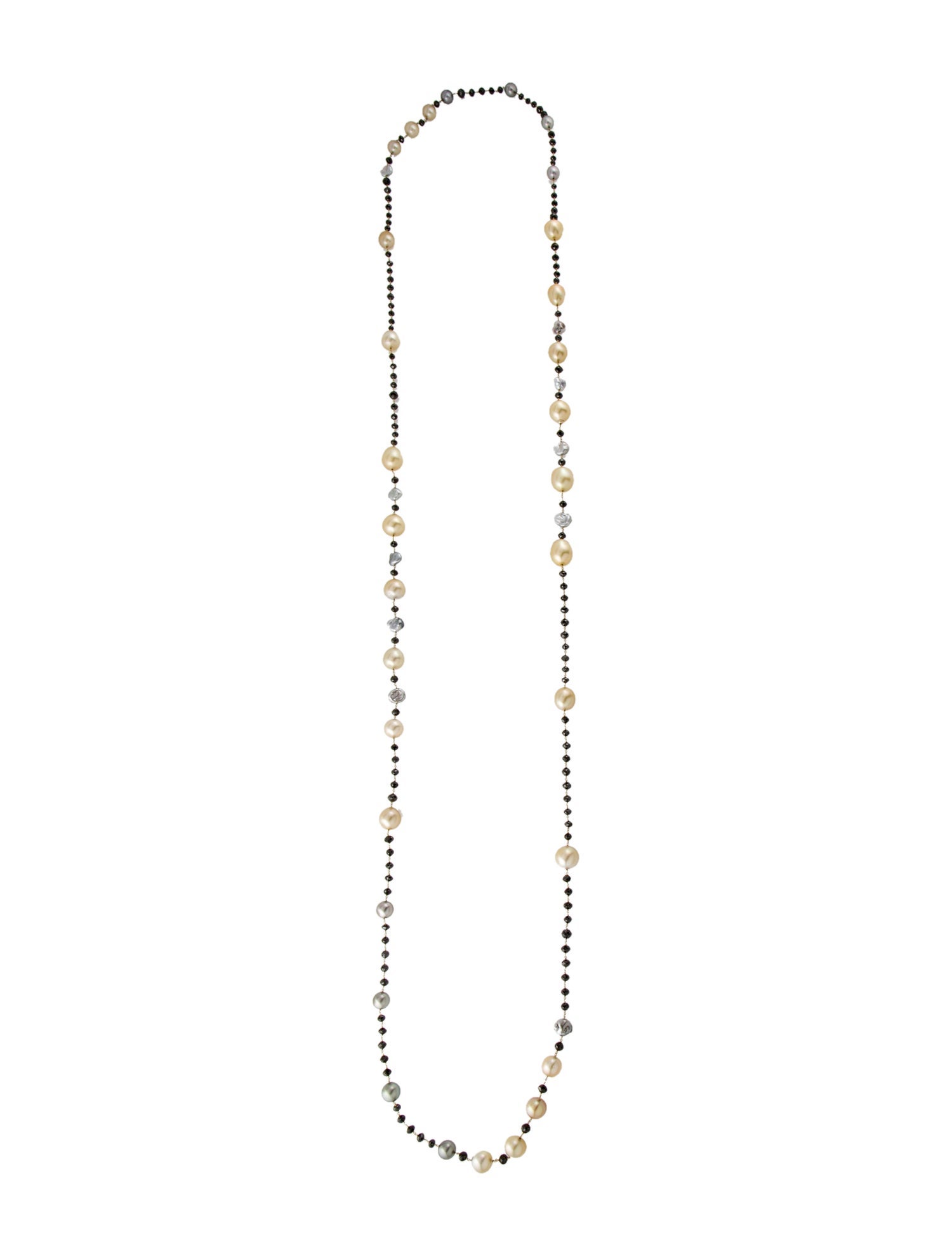 Necklace 18K Pearl & Diamond Bead Station