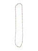Necklace 18K Pearl & Diamond Bead Station Necklace