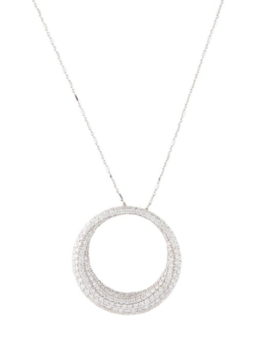Necklace 18K 1.93ctw Diamond Circle Pendant Necklace