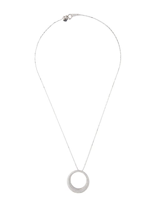 Necklace 18K 1.93ctw Diamond Circle Pendant Necklace