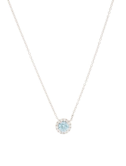 Necklace 14K Lab-Grown Diamond Halo Pendant Necklace
