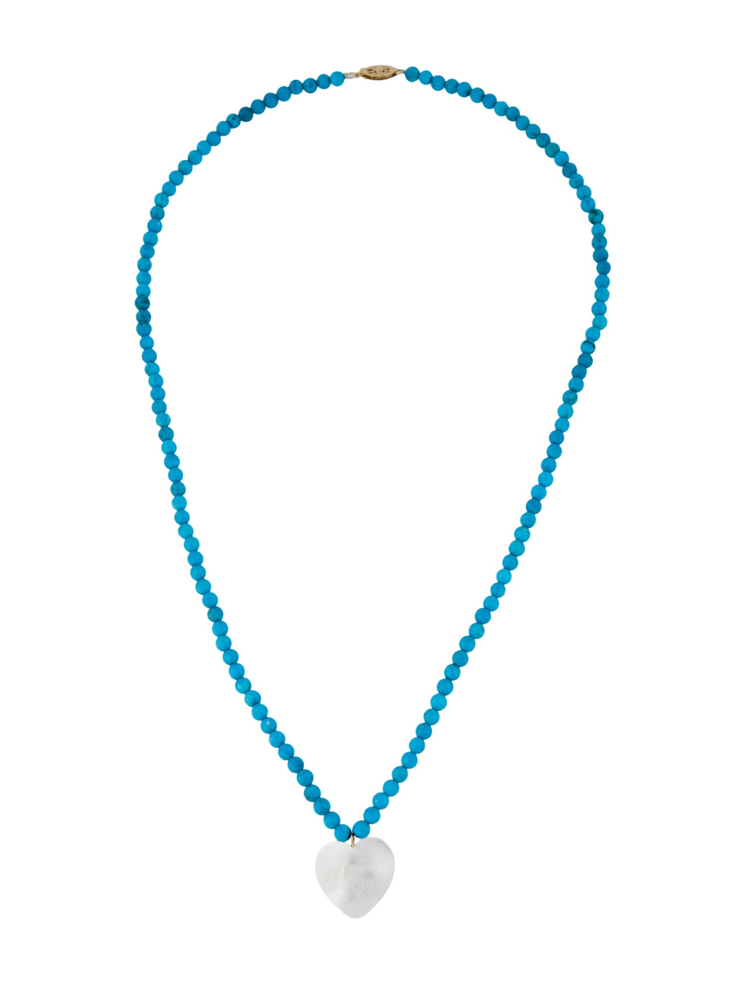 Necklace 14K Mother of Pearl & Dyed Magnesite Bead