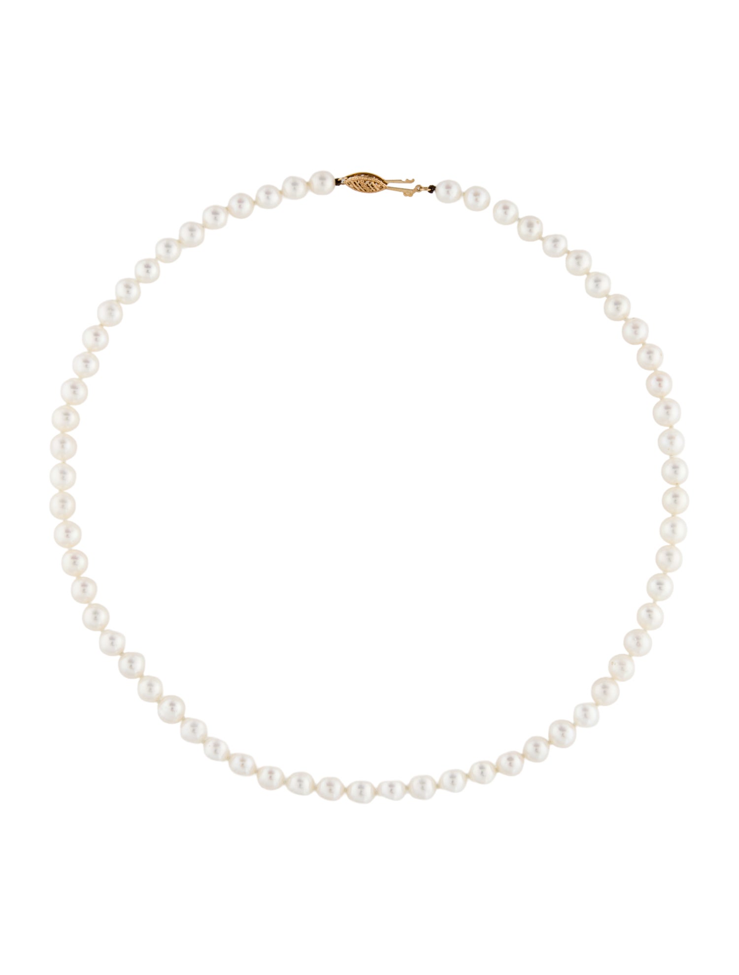 Necklace 14K Pearl Bead Strand