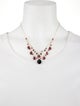 Necklace 14K Onyx & Garnet Multistrand Necklace