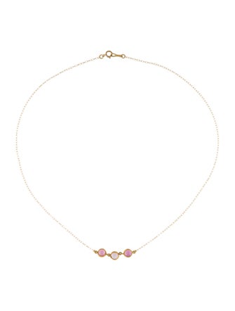 Necklace 18K Tourmaline Station Collar Necklace