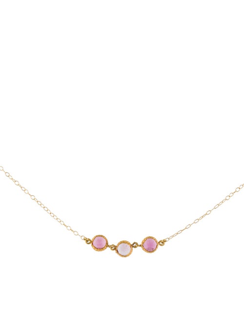 Necklace 18K Tourmaline Station Collar Necklace