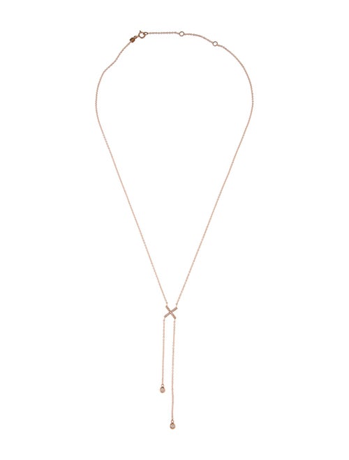 Necklace 14K Diamond "X" Lavalier Necklace