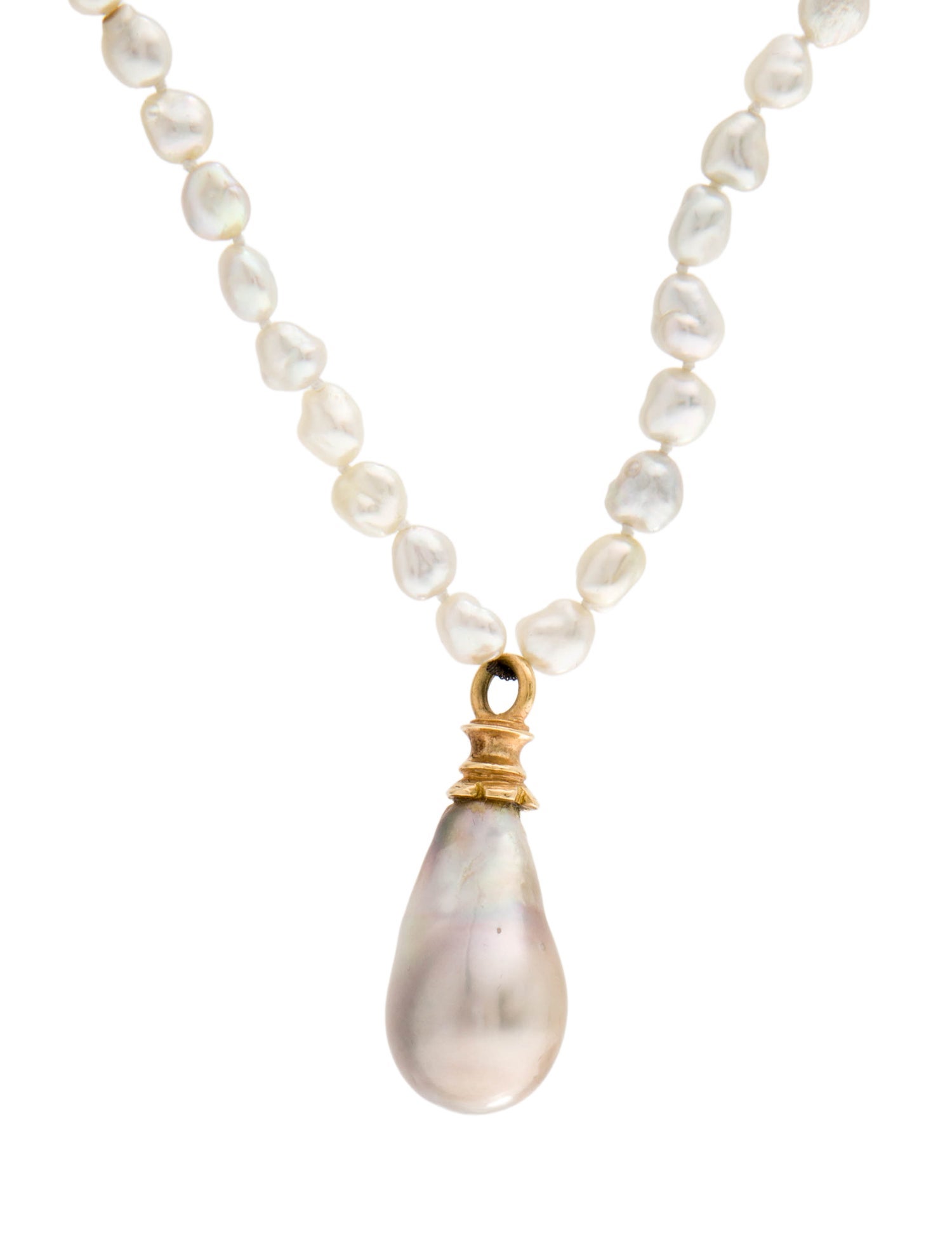 Necklace 18K Pearl Pendant Necklace