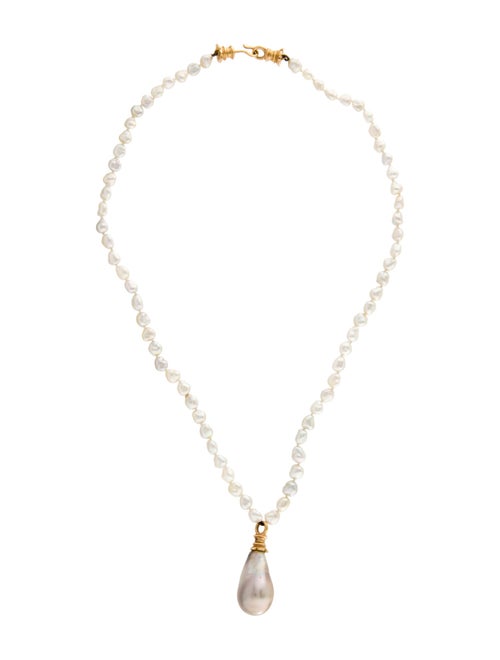 Necklace 18K Pearl Pendant Necklace