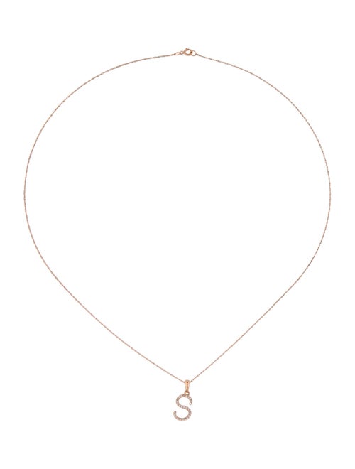 Necklace Sabrina 14K Diamond 'S' Pendant Necklace