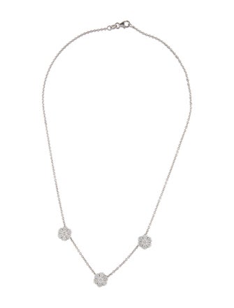 Necklace 14K 2.49ctw Diamond Floral Station Necklace