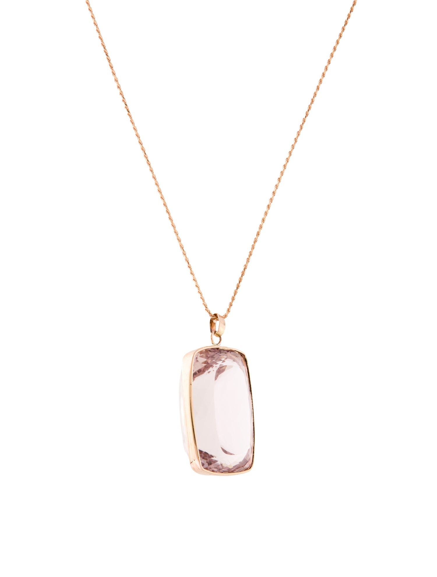 Necklace 14K 116.13ct Kunzite Pendant