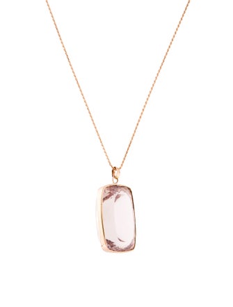 Necklace 14K 116.13ct Kunzite Pendant Necklace