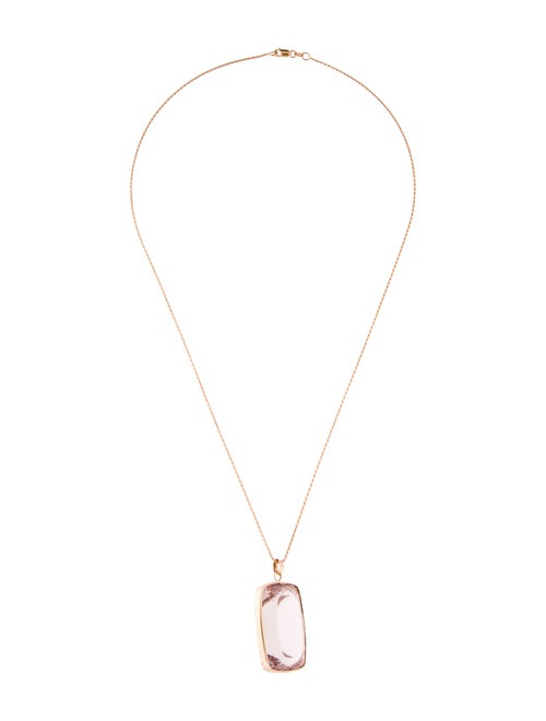 Necklace 14K 116.13ct Kunzite Pendant Necklace
