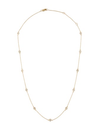 Necklace 14K 1.10ctw Diamond Station Necklace