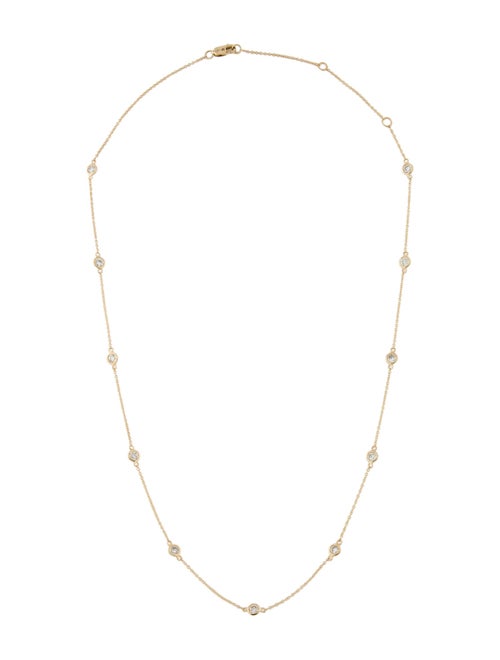 Necklace 14K 1.10ctw Diamond Station Necklace
