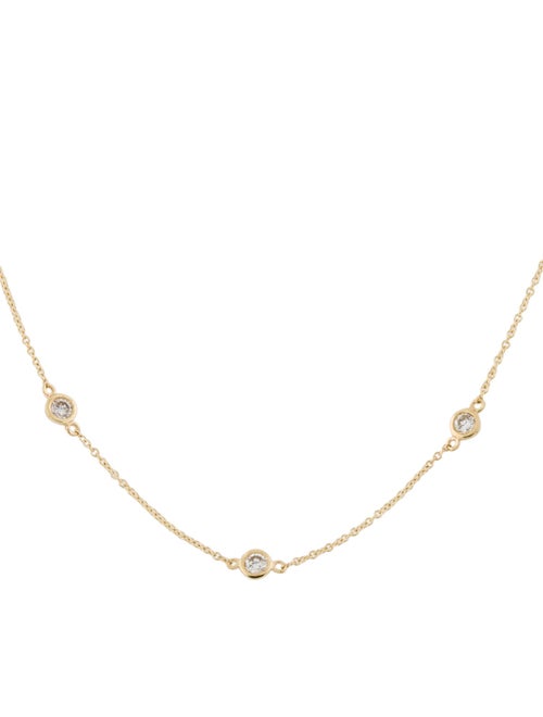 Necklace 14K 1.10ctw Diamond Station Necklace
