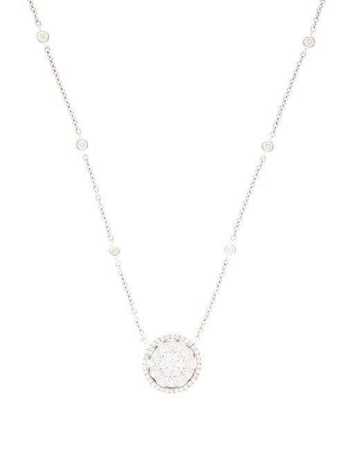 Necklace 14K 1.92ctw Diamond Disc Pendant Necklace